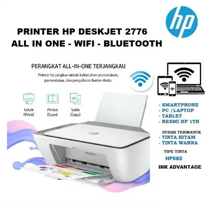 Printer HP Deskjet 2875 Wifi scan copy