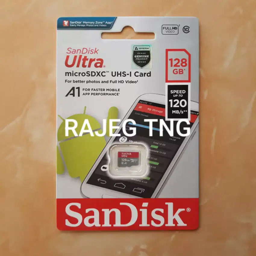 SanDisk Ultra MicroSD 128GB A1 120MB/s MicroSDXC UHS-I No Adapter