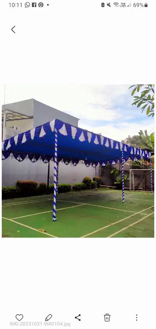 Tenda Dekor, 4x5 m2, 4x8m2, 5x10m2 dan 6x12m2