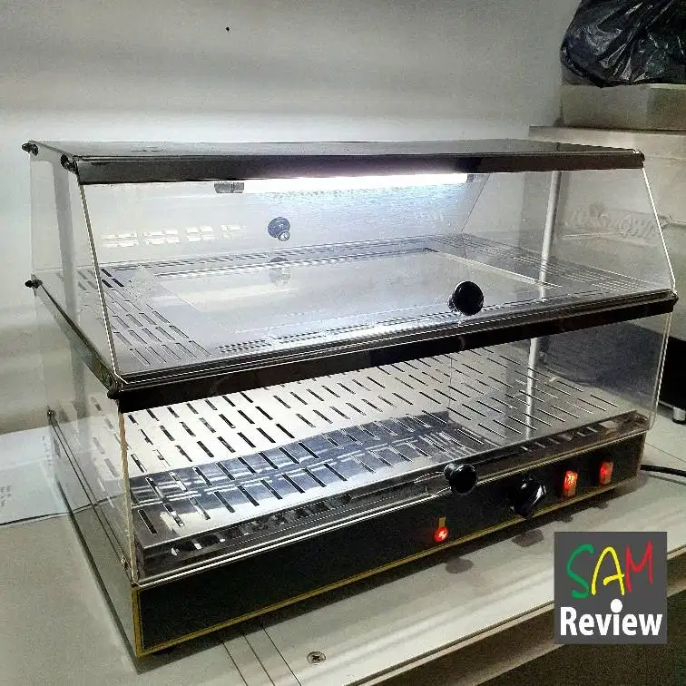 Roller Grill Warmer Display Makanan 2 tingkat WD200