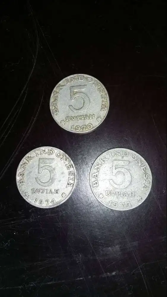 Uang Logam / Koin Rp 5 Kuno thn 70-74