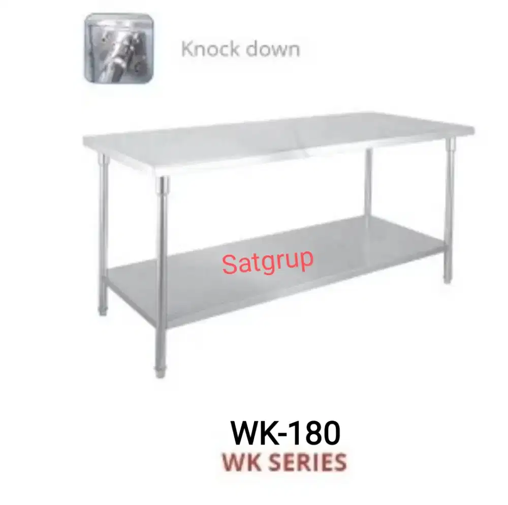Meja kerja , dapur WK-180 stainless working table wk-180 getra