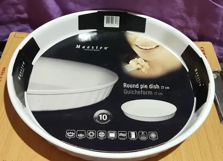 DIJUAL Maestro vitroceramic round pie dish 27 cm, made in France