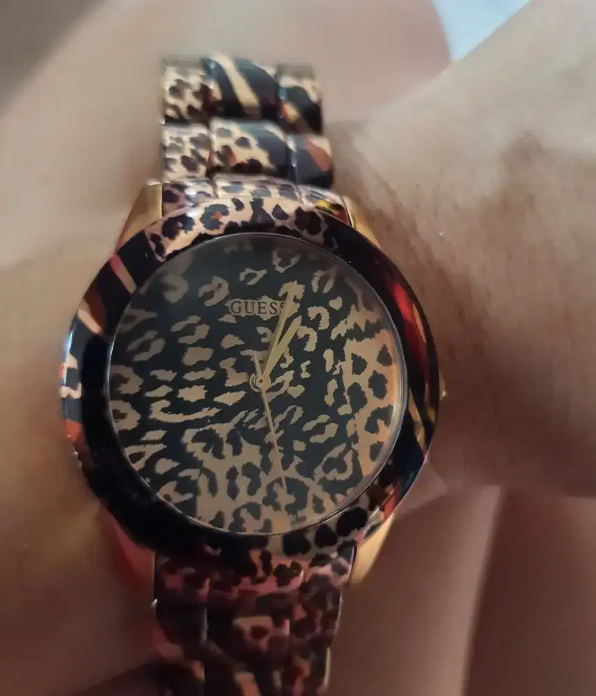 Jam tangan guess wanita original leopard