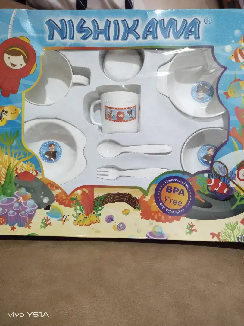 Tempat makan bayi 1 set (jumbo box) Nishikawa