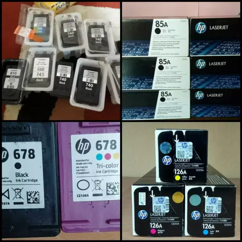 Menerima catridge baru/bekas dengan harga tinggi & toner,Canon,hp dll