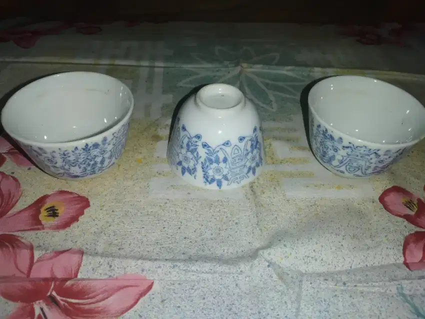 Cawan mini keramik antik(3pcs)