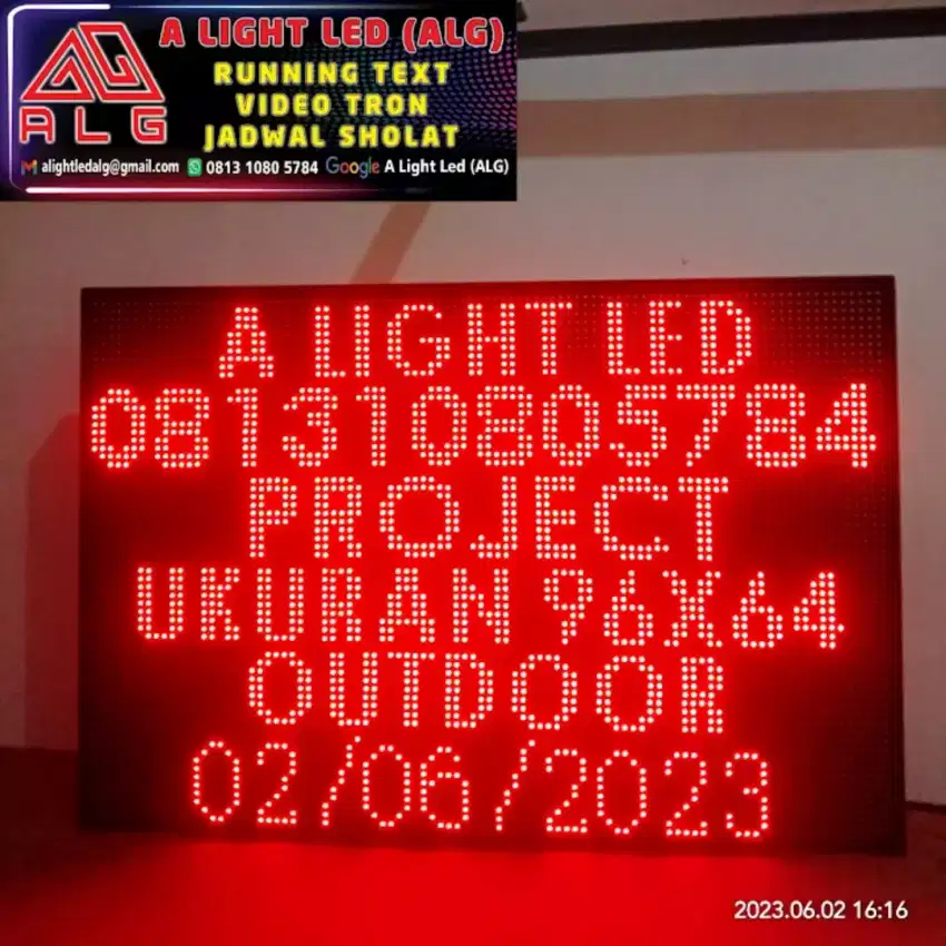 Running text warna merahh untuk toko