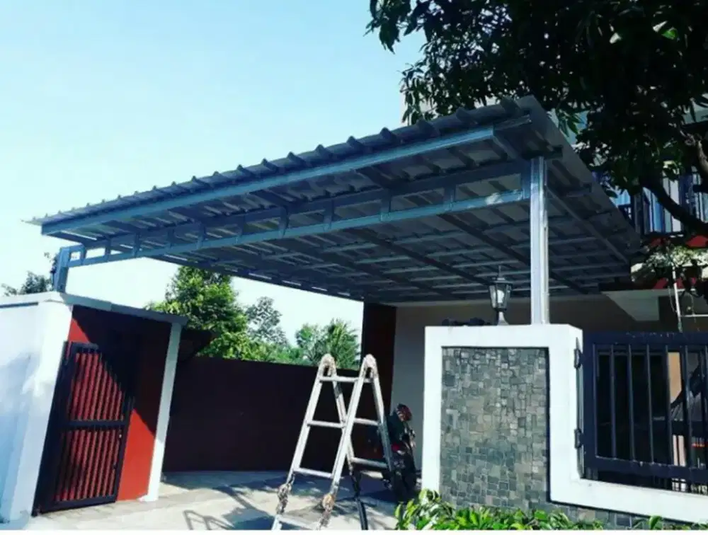 Jasa pasang kanopi baja ringan profesional hanya di OK truss