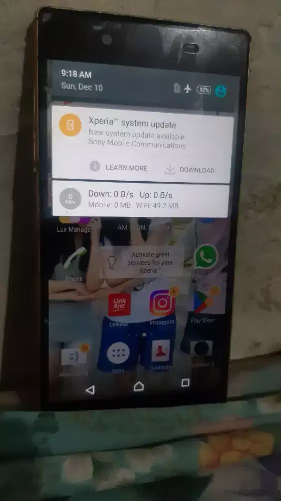 HP Sony xperia android z5 gold bts global version