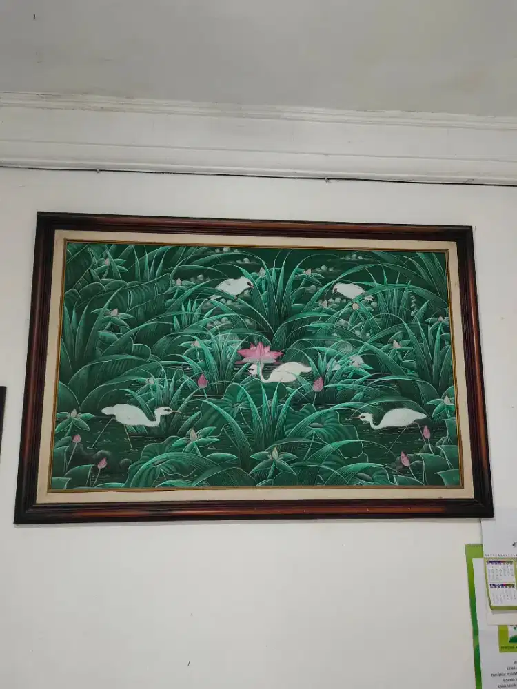 Lukisan beserta frame kayu