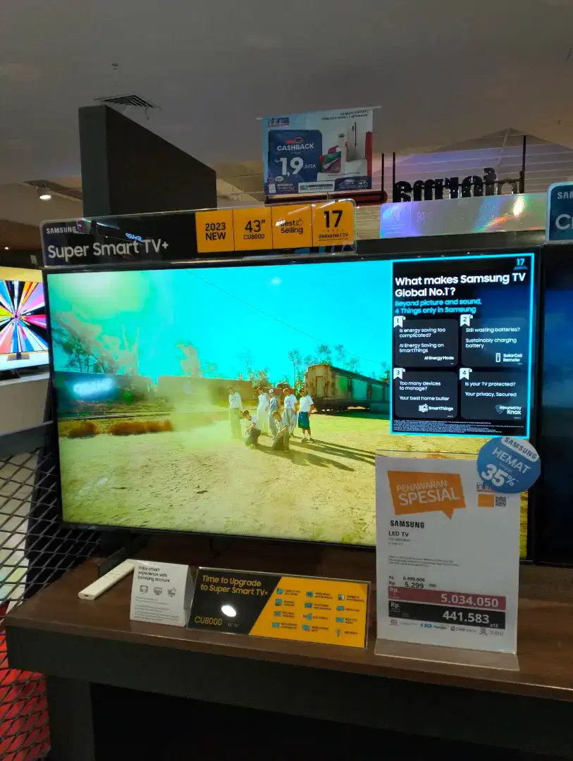 Samsung Led Smart Tv 43CU8000 43inch BISA DICICIL TANPA DP