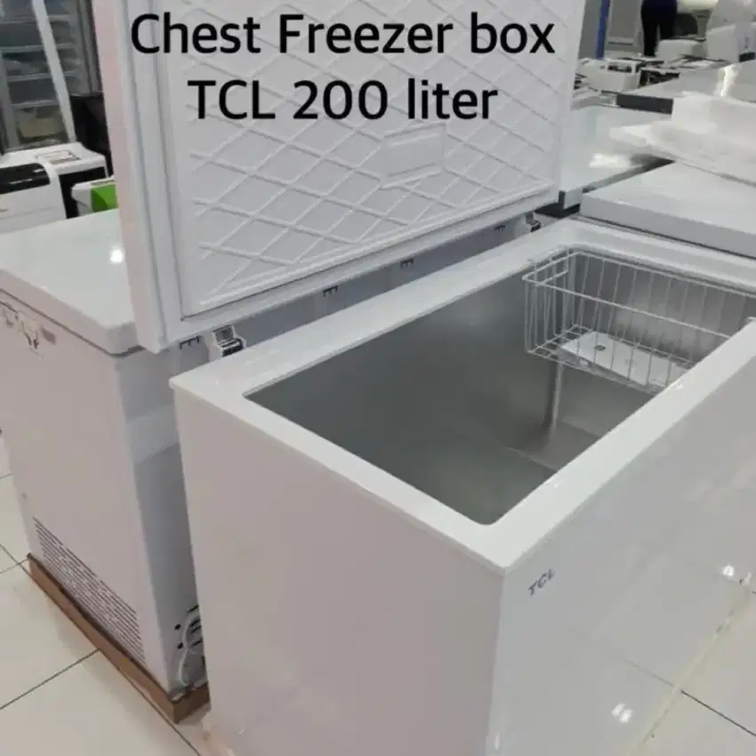 Freezer box TCL 200 Liter. Chest freezer kulkas beku frozen food