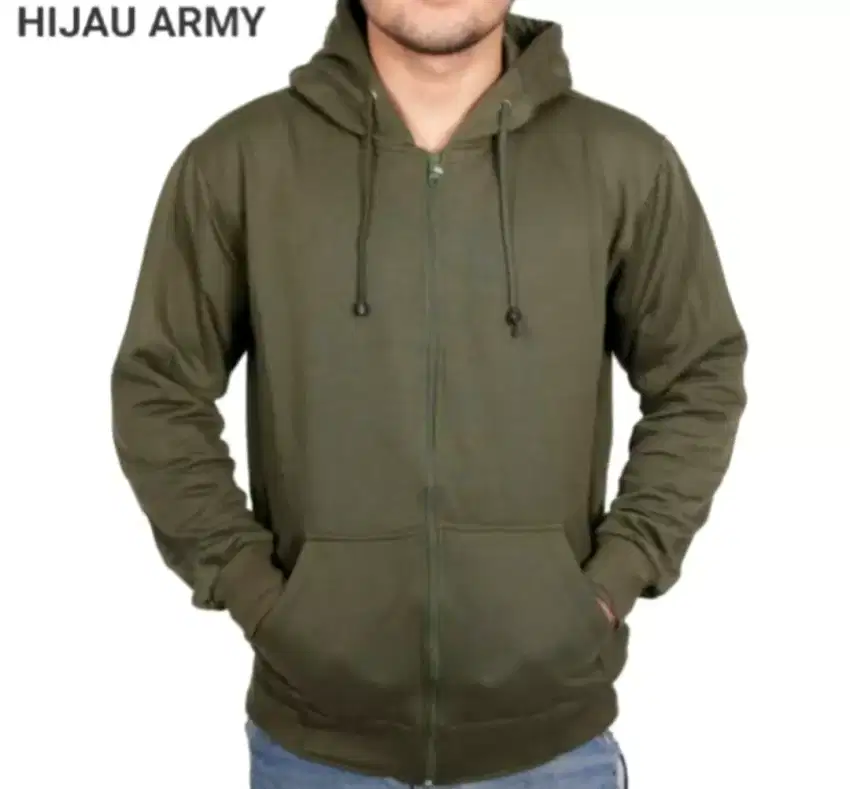 Jaket Hoodie Resleting, Ready Ukuran M sampai XXXXXXL,  Berbagai Warna