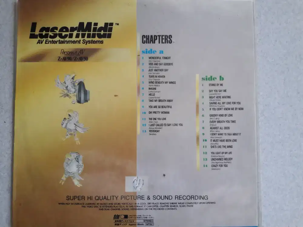 Laser disc  great one  9 pis film        3 pis karoake