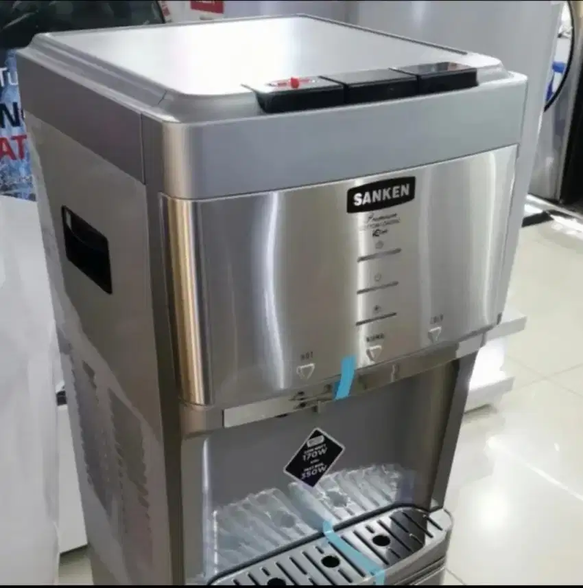 Dispenser Sanken Galon Bawah Silver Stainless HWD 555 IC