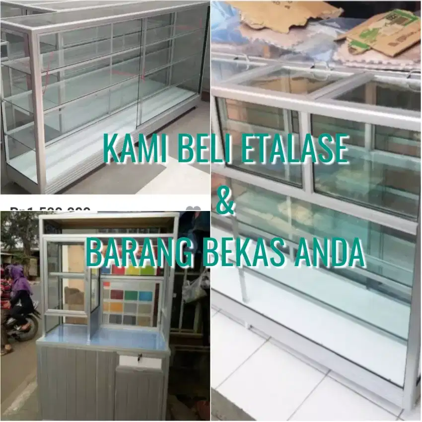 Diterima terus Etalase bekas dan barang bekasnya