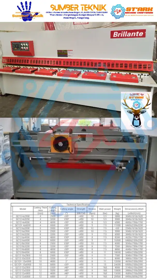 Mesin potong plat / mesin shearing 8 x 3200. Europe standart.