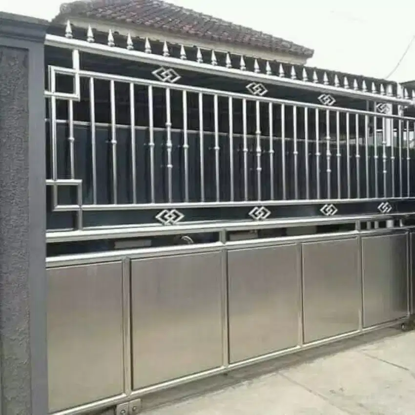 pintu pagar/gerbang stainles steel