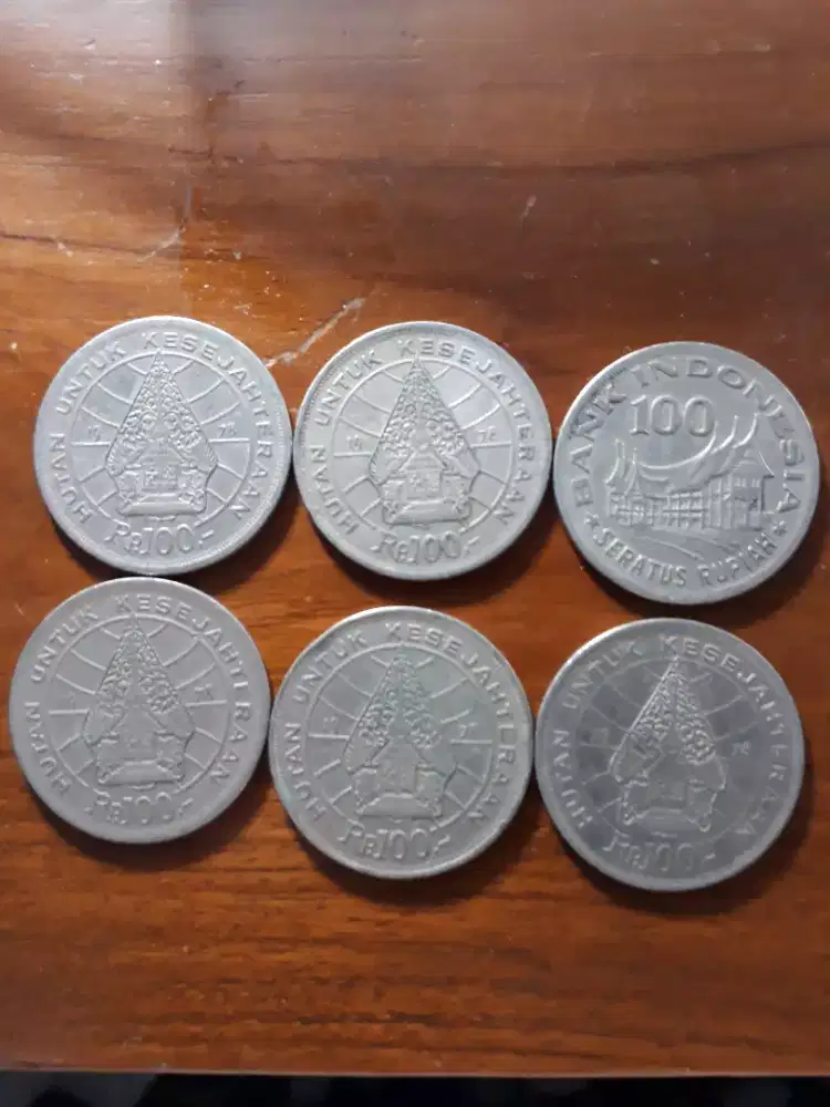 Dijual Borongan uang koin Rp.100,- tahun emisi 1978
