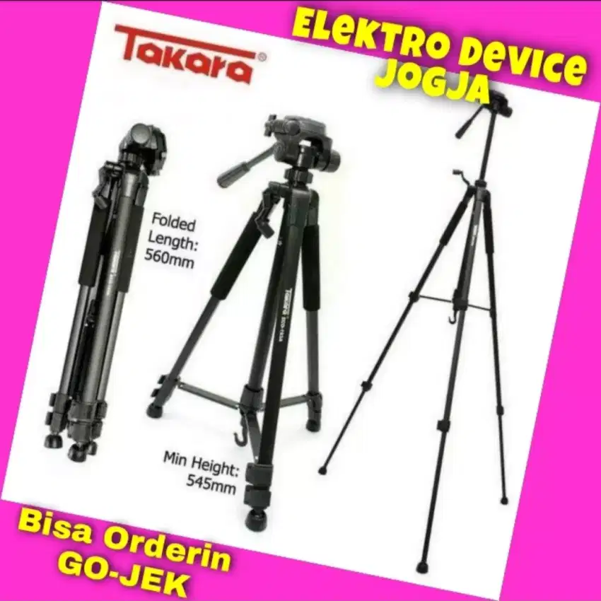 #1 Tripod KAMERA, HP = Tongsis tripod RINGAN + KOKOH ++ BONUS TAS