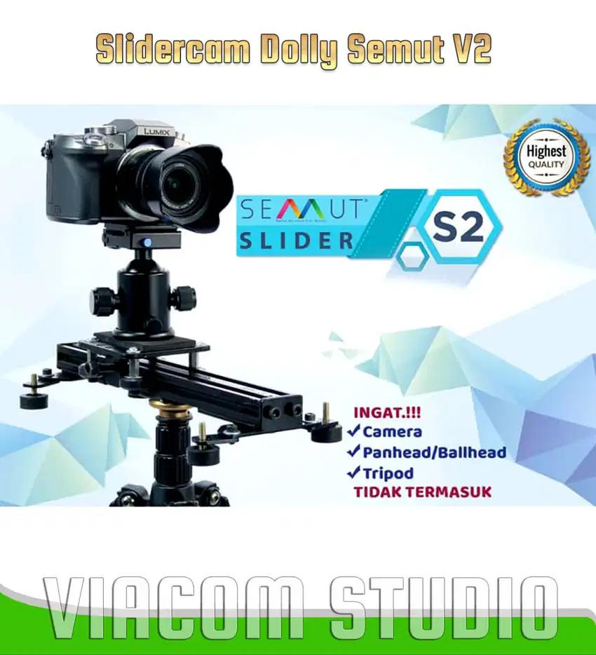 Slidecam Dolly SEMUT S2 100CM Slider Camera Slide Kamera