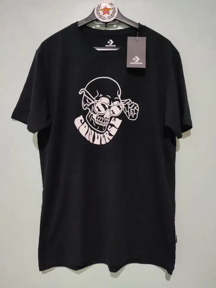 SALE Kaos Converse Nova Cool Bones Tee Black Original