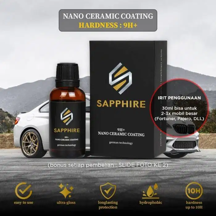 9H+ NANO CERAMIC COATING Sapphire German Tech Premium Paint Protection