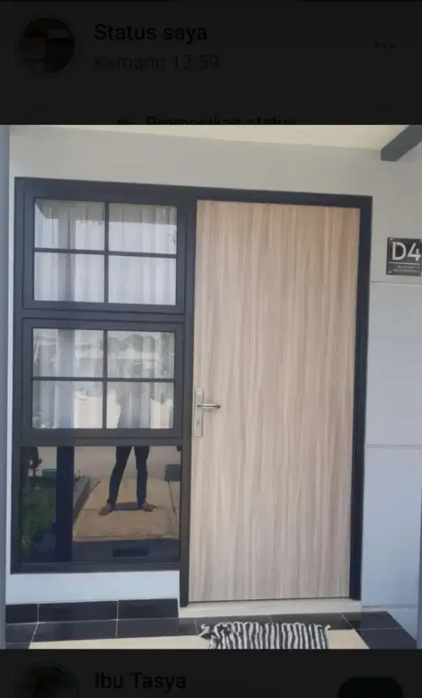 Kusen aluminium jendela ornamen