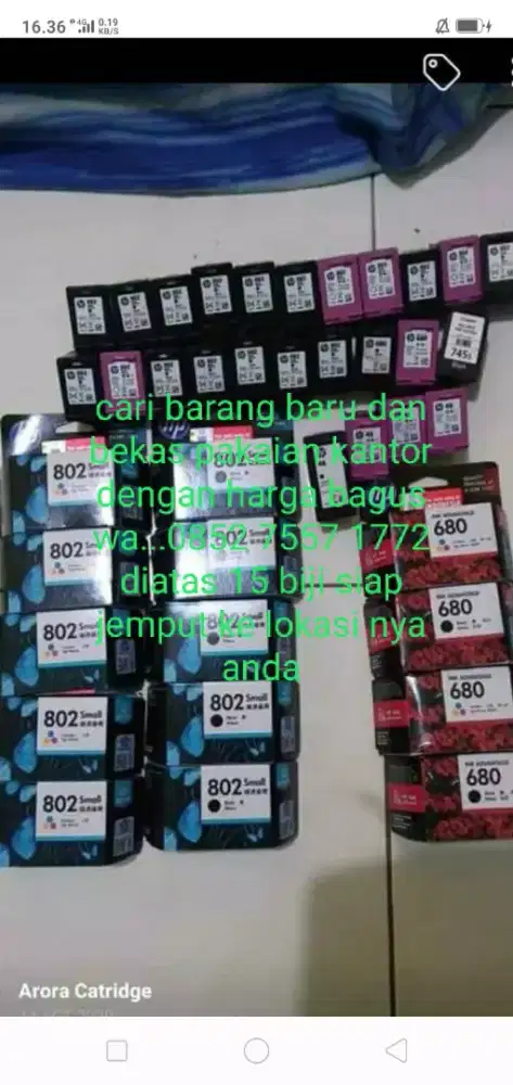 Dibeli cartridge baru dan bekas nya
