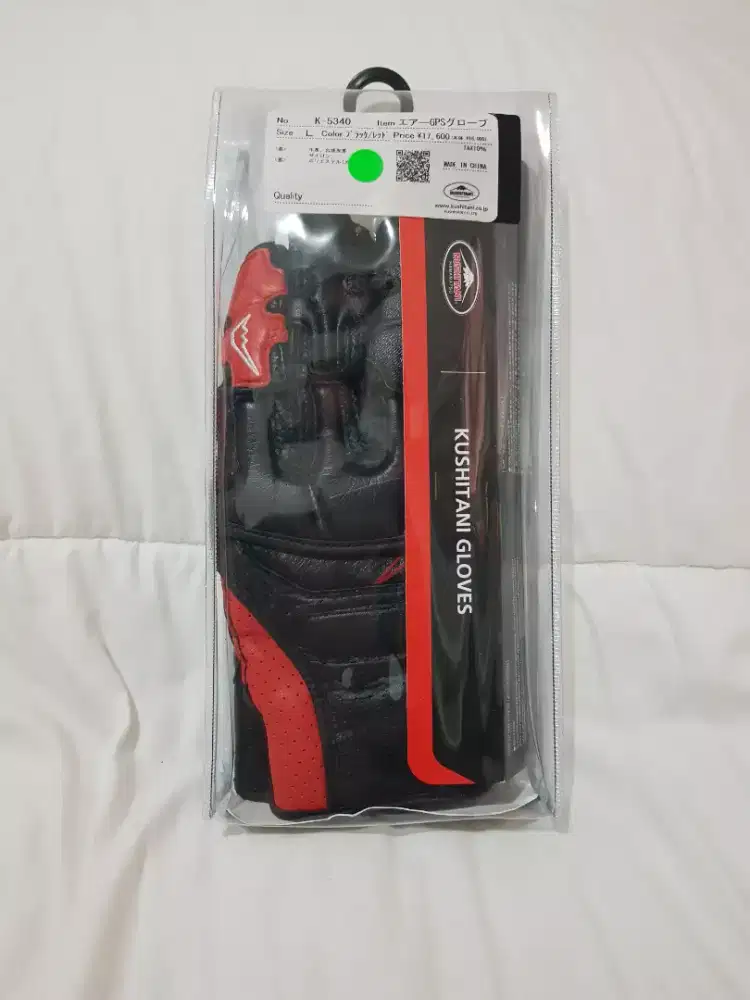 Sarung Tangan Kushitani K-5340 Air GPS Gloves Color Black Red Size L