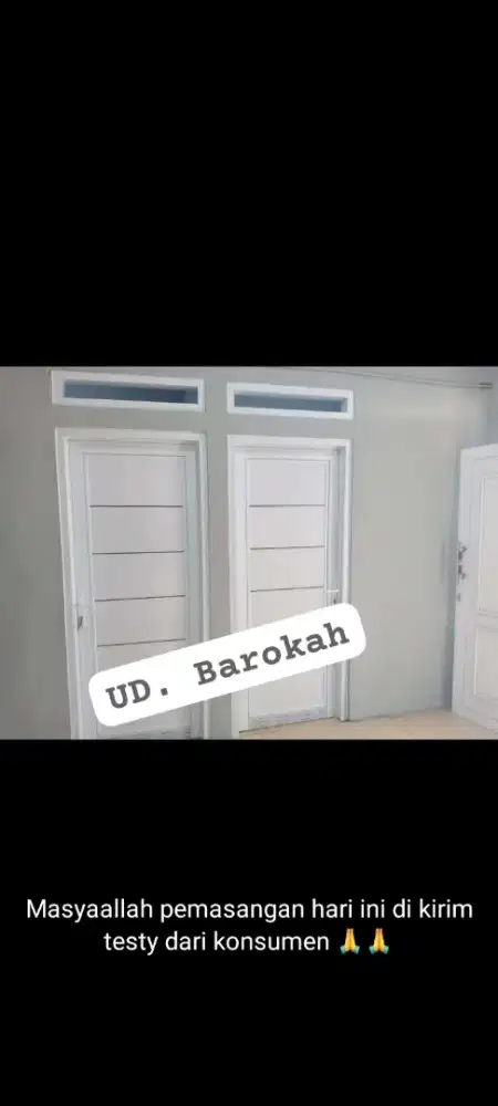 Jual kusen pintu satu dan pintu dua dari bahan aluminium dan kayu