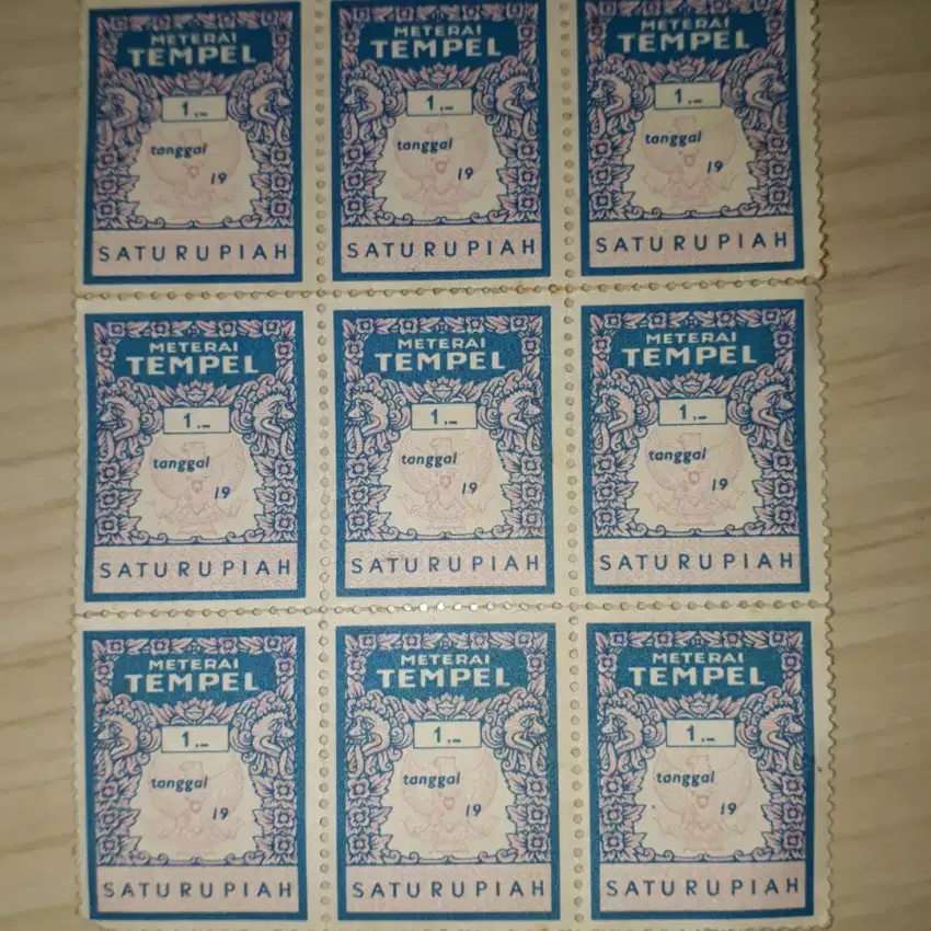 Perangko Pos/Materai/Meterai 1 Rupiah Thn 1971 - 1975 Jadul Kuno