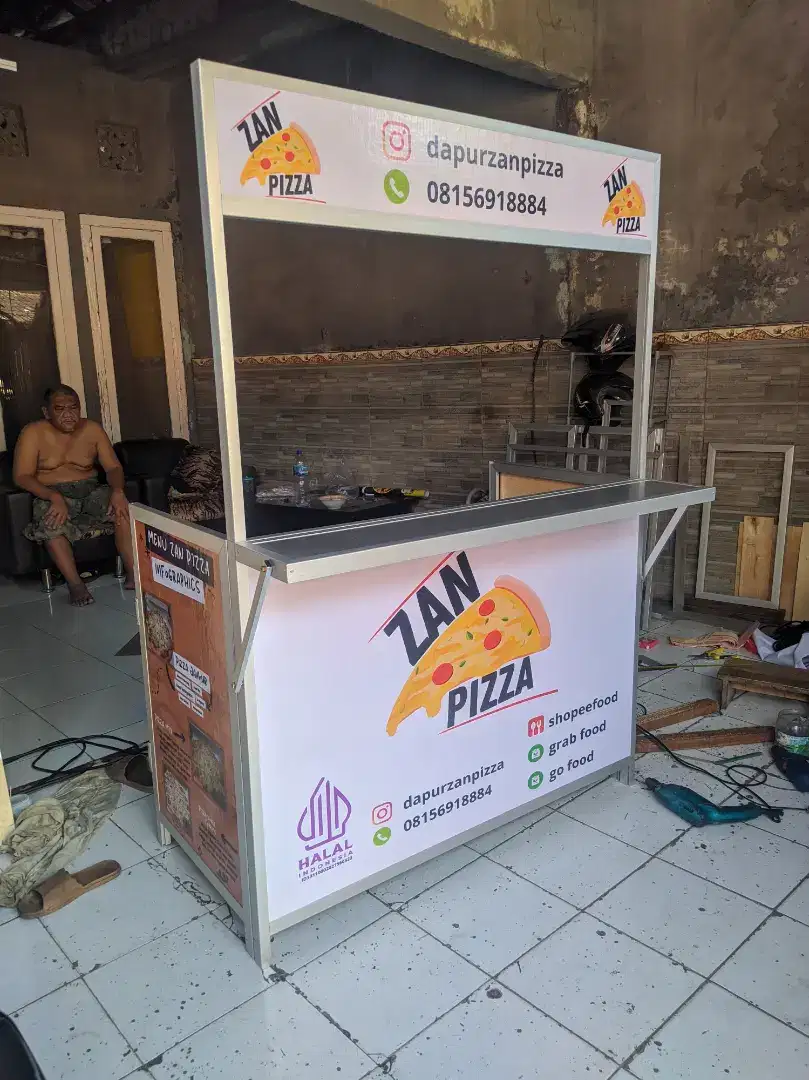 Home industri grobak lipat , etalase, booth stand buat kuliner dan cfd