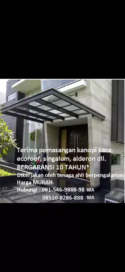 Pemasangan kanopy.singalum Murah Bagus
