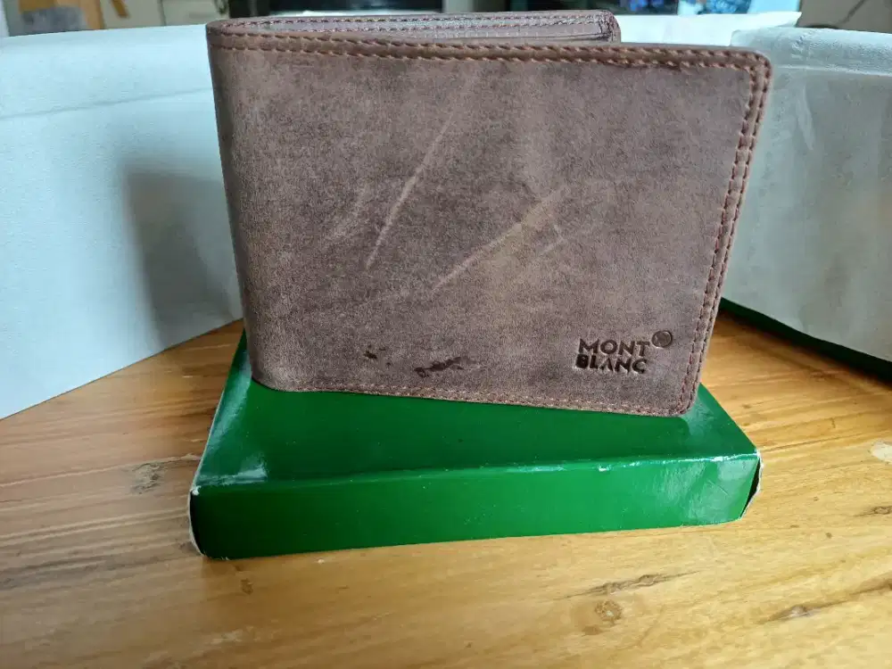 Dompet Kulit Pria Mont Blanc Asli