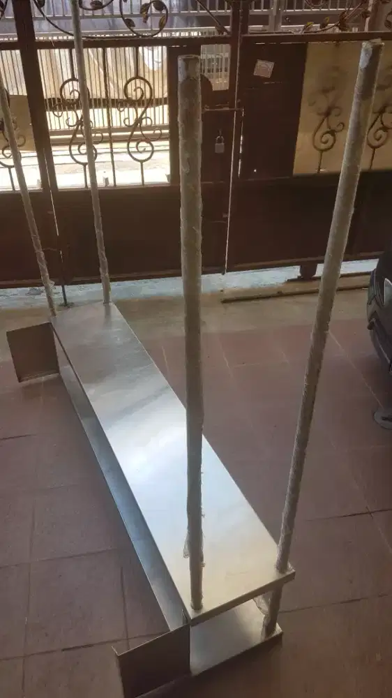 Meja Rak Stainless Gantung Mesin Penghangat Makanan Hanging Shelf