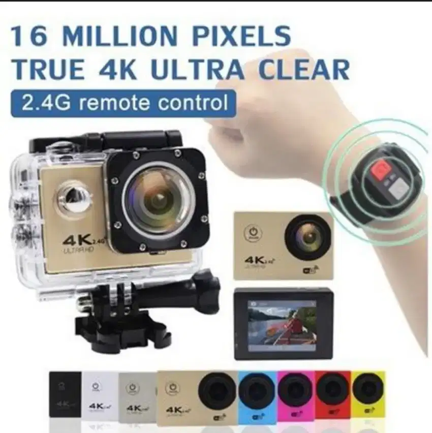 4K Action Camera Wifi Waterproof 1080 HD with 2.4G Remote Diving 30M