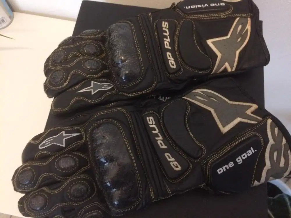 Alpinestars GP Plus Motorcycle Racing Leather Gloves As NEW Size L