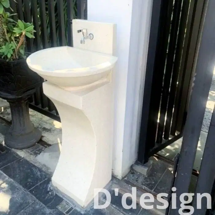 Washtafel Teraso Standing Mangkuk Unik Handmade | Wastafel Terrazzo