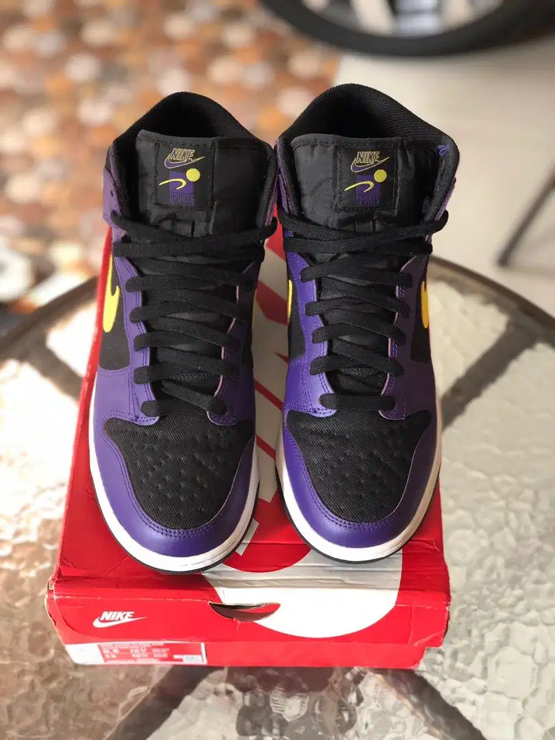 Nike Dunk EMB High Black Court Purple “Lakers”