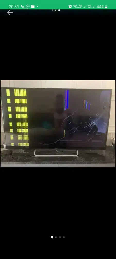 Terima beli tv Led Kondisi rusak pecah layar