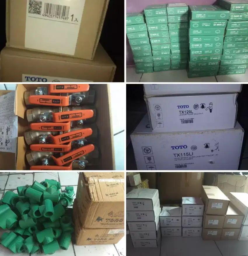 Jual beli sparepart kran toto valev sisa proyek