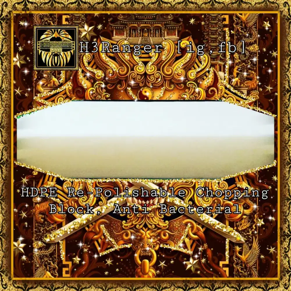 Talenan Tebal Panjang HDPE 6.5*10*62cm Re-Polishable Surface