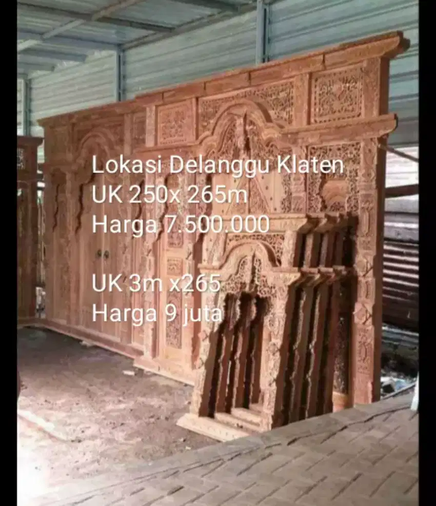 Pintu kusen gebyok kayu jati pintu