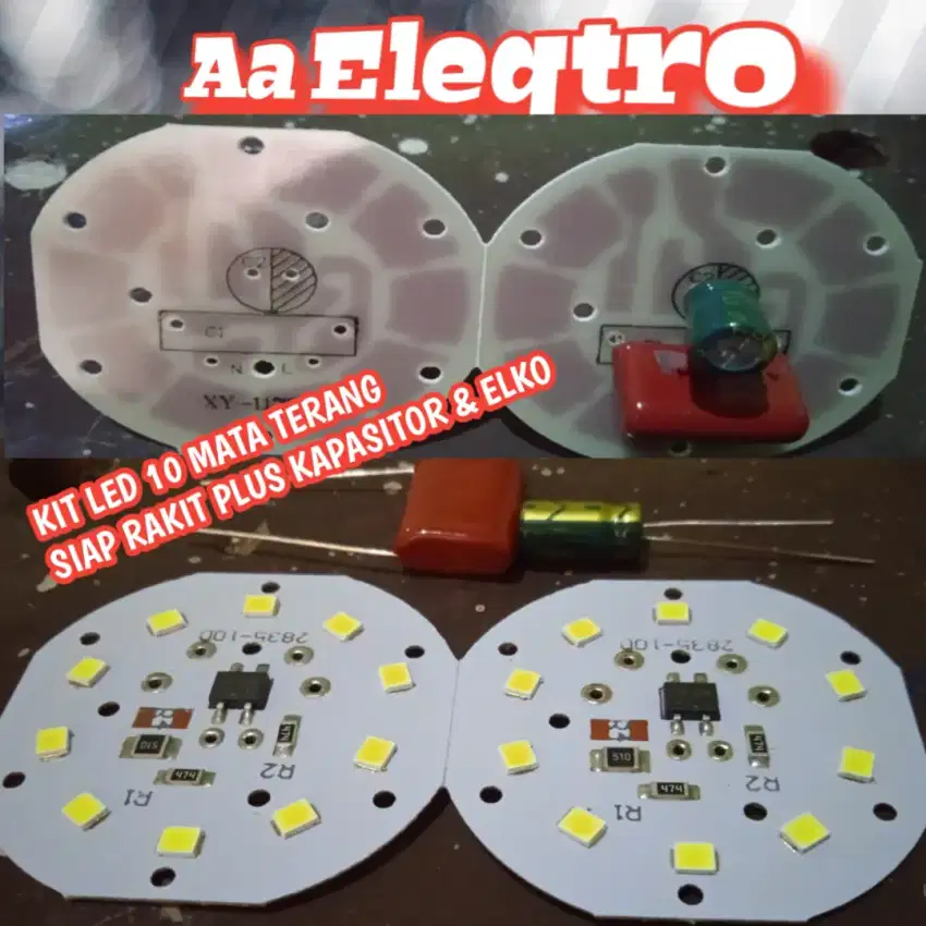 Lampu led 10 mata siap solder