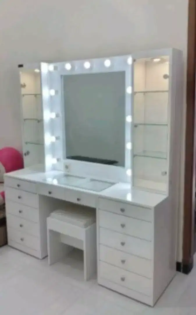 Meja rias led/meja rias lampu jumbo