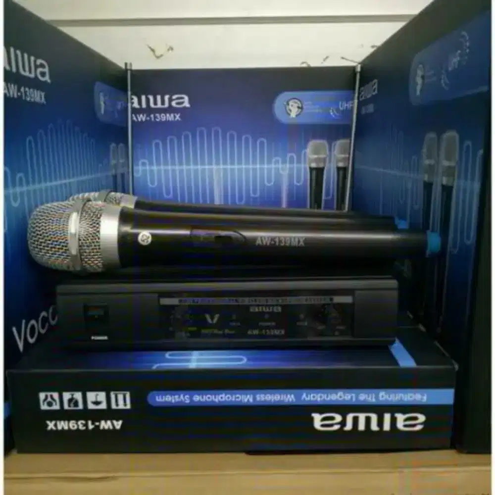 Mic Microphone Wireless Aiwa Mikrofon