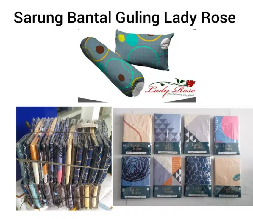 Sarung bantal guling merk lady Rose