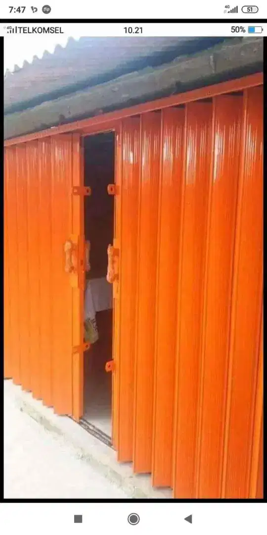 Rolling door folding gate